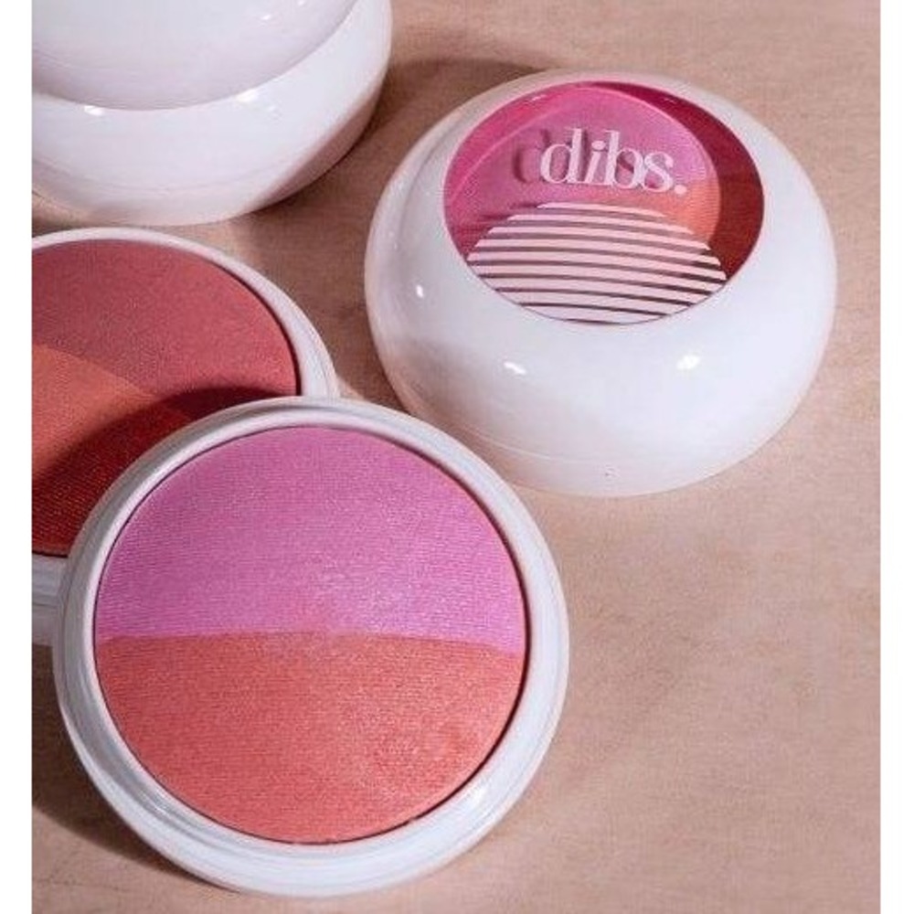 DIBS Beauty The Duet Baked Blush Pop Star Pink Peach 0.3 oz New in Box